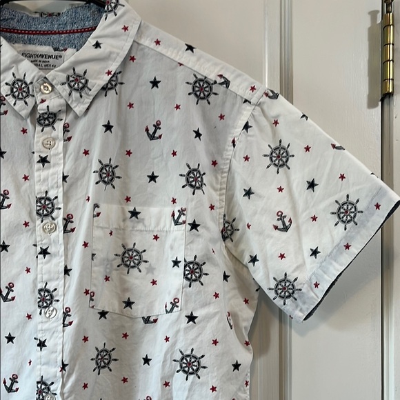 Eighth Avenue Patriotic Casual Button Down Shirt - Size Large - Picture 4 of 12